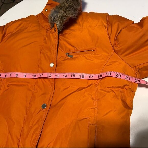 Ellen Tracy Duck Down Puffer Jacket with Chinese Rabbit Fur Collar and Sleeves - Picture 13 of 13